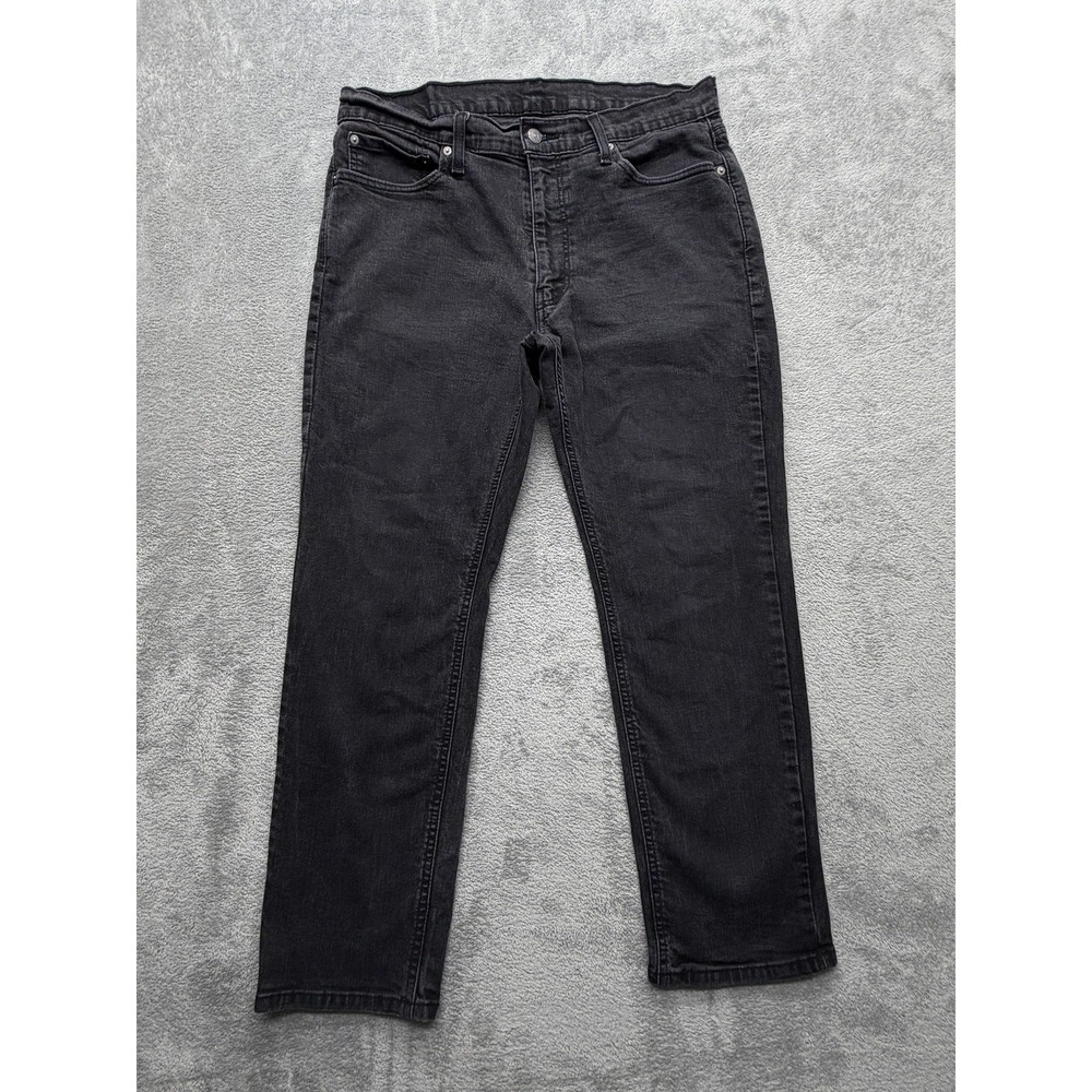 Levis 541 Jeans Mens Measured 36x28 Black Tapered Stretch Denim‎ Zip Fly